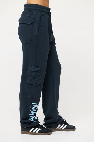 Cargo Sweatpants in Aquarius Back Bone Society.