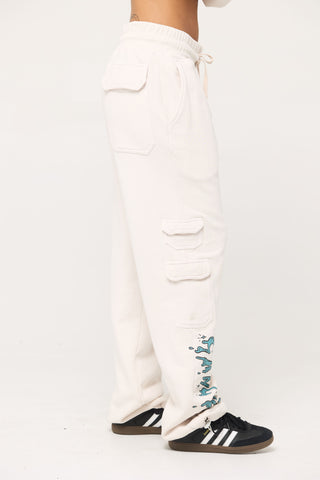 Cargo Sweatpants in Cancer Back Bone Society.