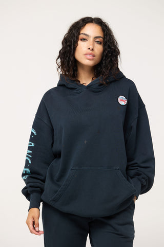 Baggy Hoodie in Cancer Back Bone Society.