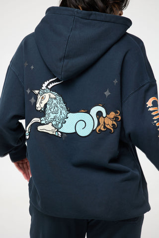 Baggy Hoodie in Capricorn Back Bone Society.