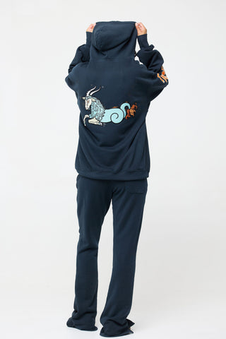 Baggy Hoodie in Capricorn Back Bone Society.