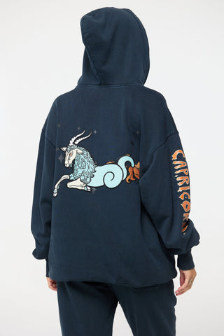 Baggy Hoodie in Capricorn Back Bone Society.