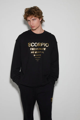 The Horoscope Crewneck in Scorpio Back Bone Society.