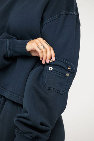 Crewneck Pullover in Pisces Back Bone Society.