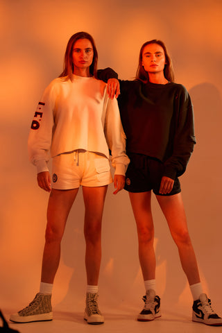 Crewneck Pullover in Leo Back Bone Society.