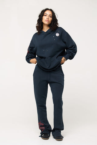 Baggy Hoodie in Leo Back Bone Society.