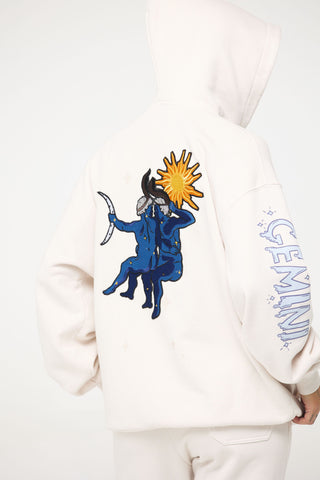 Baggy Hoodie in Gemini Back Bone Society.