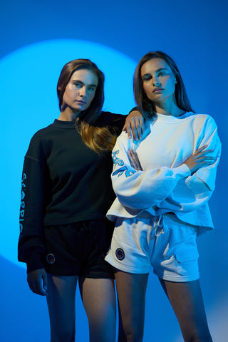 Crewneck Pullover in Virgo Back Bone Society.