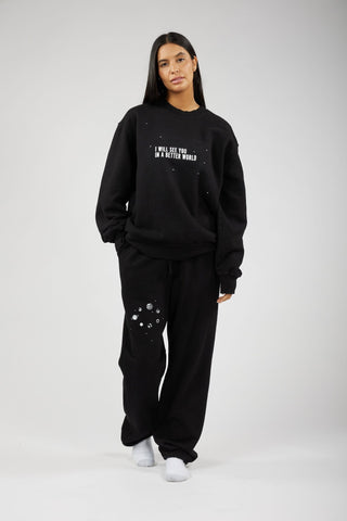 In A Better World Crewneck Back Bone Society.