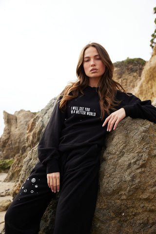 In A Better World Hoodie Back Bone Society.