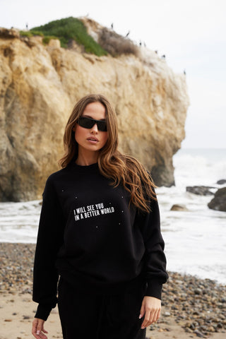 In A Better World Hoodie Back Bone Society.