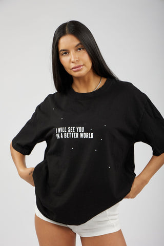 In A Better World T-Shirt Back Bone Society.