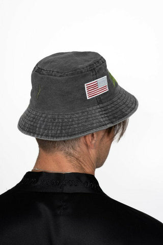 The 9th Distressed Bucket Hat - Castor Bean Back Bone Society.