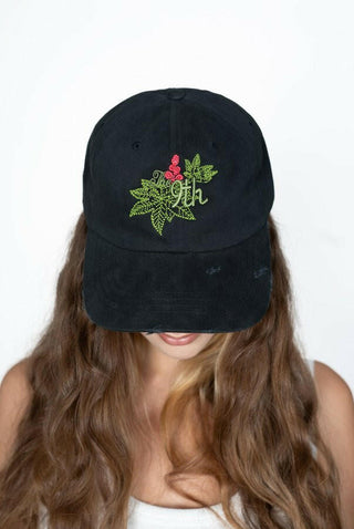 The 9th Distressed Dad Hat - Castor Bean Back Bone.