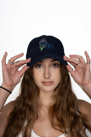 The 9th Distressed Dad Hat - Iris Back Bone.
