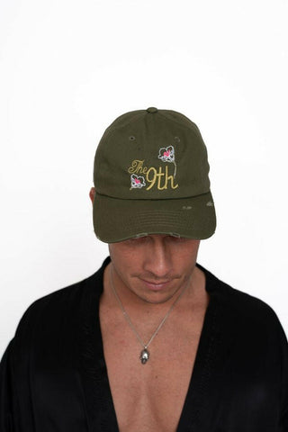 The 9th Distressed Dad Hat - Mountain Laurel Back Bone.