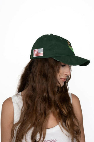 The 9th Distressed Dad Hat - Stinging Nettle Back Bone.
