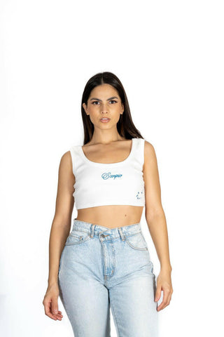 The 9th Mini Ribbed Crop - Scorpio Back Bone Society.
