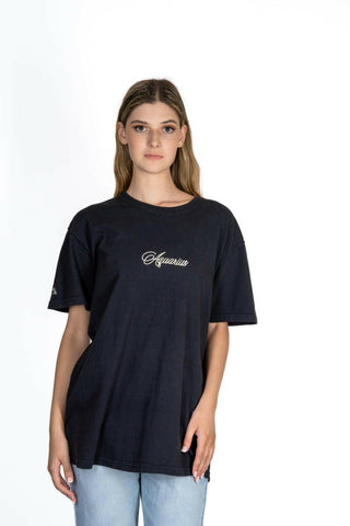 The 9th Oversized Unisex Tee - Aquarius Back Bone Society.