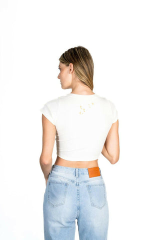 The 9th Ribbed Baby Tee - Leo Back Bone Society.