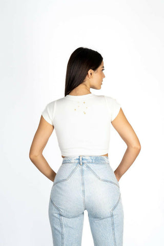 The 9th Ribbed Baby Tee - Libra Back Bone Society.