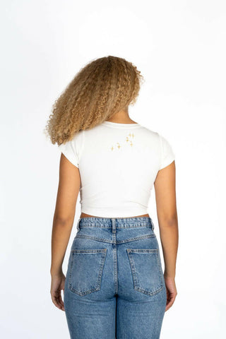 The 9th Ribbed Baby Tee - Sagittarius Back Bone.