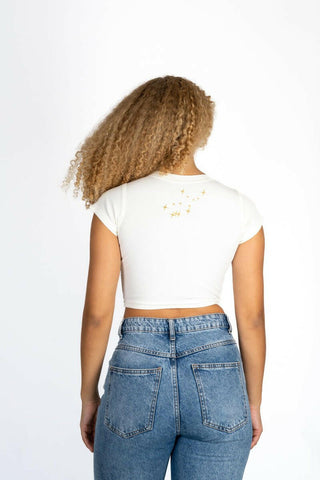 The 9th Ribbed Baby Tee - Virgo Back Bone.