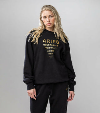 The Horoscope Crewneck in Aries Back Bone Society.