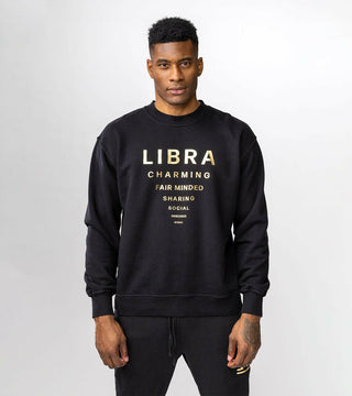 The Horoscope Crewneck in Libra Back Bone Society.