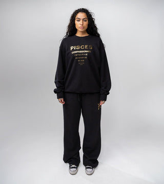 The Horoscope Crewneck in Pisces Back Bone Society.