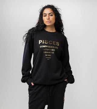 The Horoscope Crewneck in Pisces Back Bone Society.