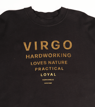 The Horoscope Crewneck in Virgo Back Bone Society.