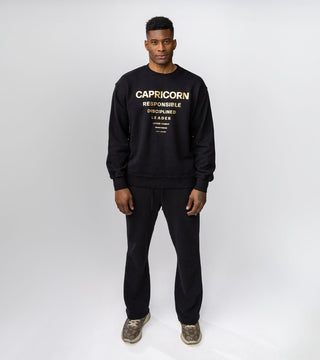 The Horoscope Flared Sweatpants in Capricorn Back Bone Society.
