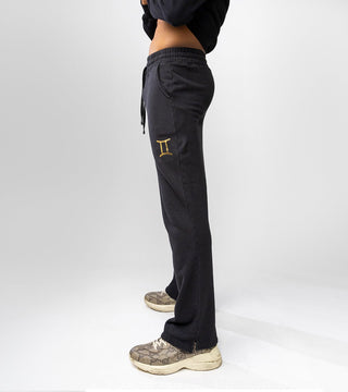 The Horoscope Flared Sweatpants in Gemini Back Bone Society.