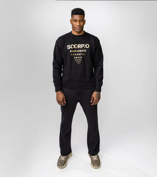 The Horoscope Flared Sweatpants in Scorpio Back Bone Society.