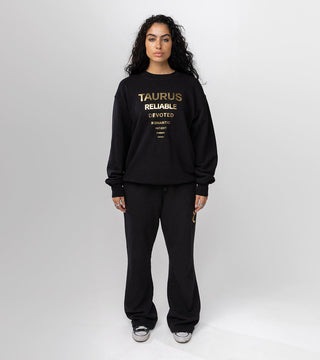 The Horoscope Flared Sweatpants in Taurus Back Bone Society.