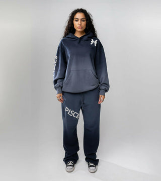 Zodiac Flared Sweatpants in Pisces Back Bone Society.
