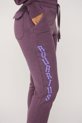 Celestial Aquarius Flared Sweatpants