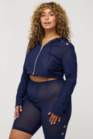 The Sammy Mesh Zip Up Hoodie Back Bone Society.