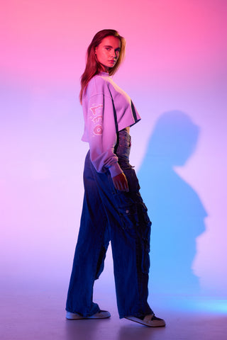 Cropped Pullover in Leo
