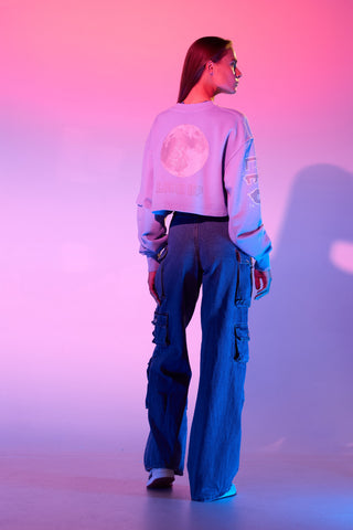 Cropped Pullover in Leo