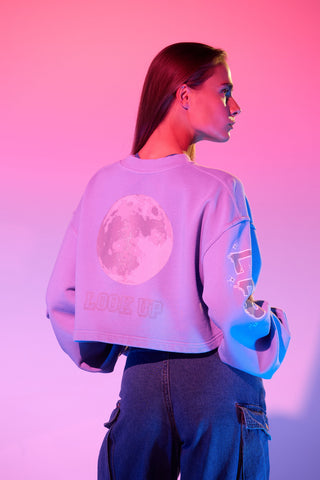 Cropped Pullover in Leo