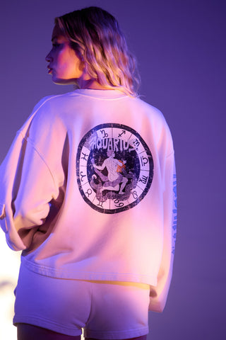 Crewneck Pullover in Aquarius
