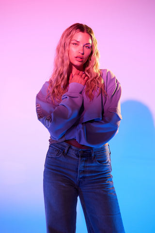 Cropped Pullover in Libra