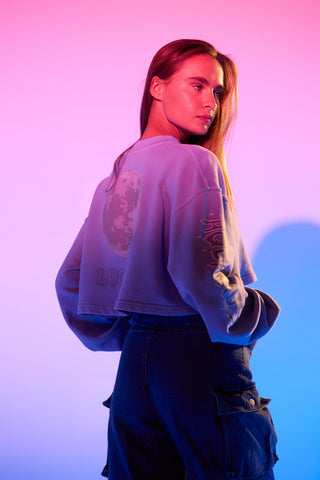 Cropped Pullover in Aquarius