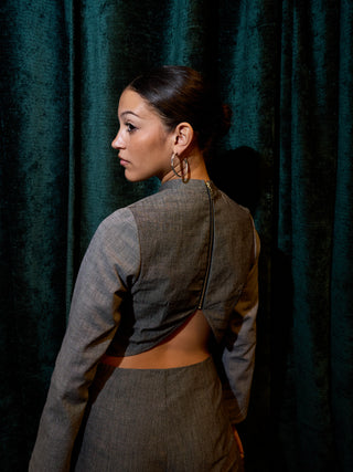 The Sacha Cropped Structured Top