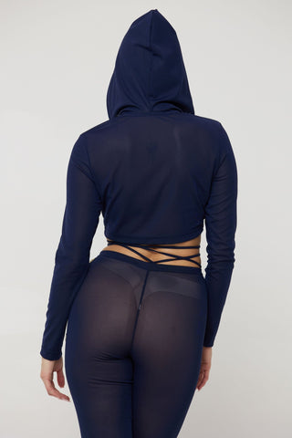 The Sammy Mesh Zip Up Hoodie Back Bone Society.